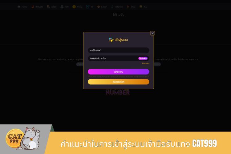 คำแนะนำในการเข้าสู่ระบบเจ้ามือรับแทง CAT999